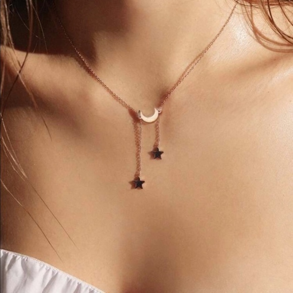 3/$30 ⭐️🌙 Moon and Falling Stars Necklace
